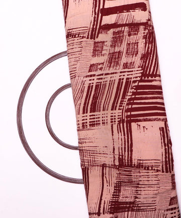 light peach abstract print rayon fabric